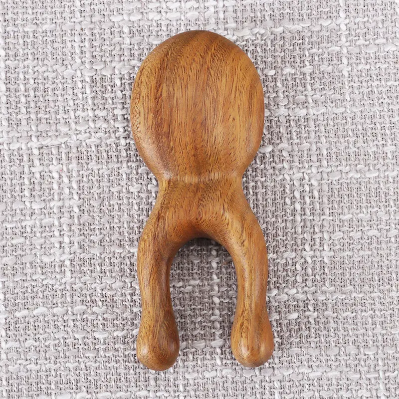 Golden Wooden Eye & Nose Massager Comb