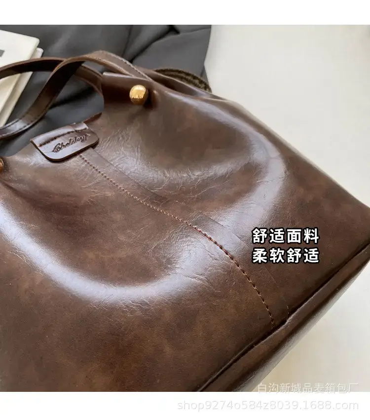Women's Brown Leather Shoulder Bag 2023 New Trendy — feature 3