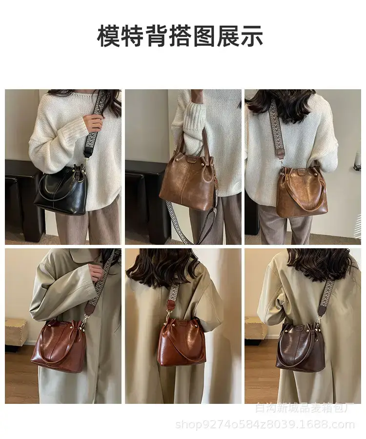 Women's Brown Leather Shoulder Bag 2023 New Trendy — feature 8