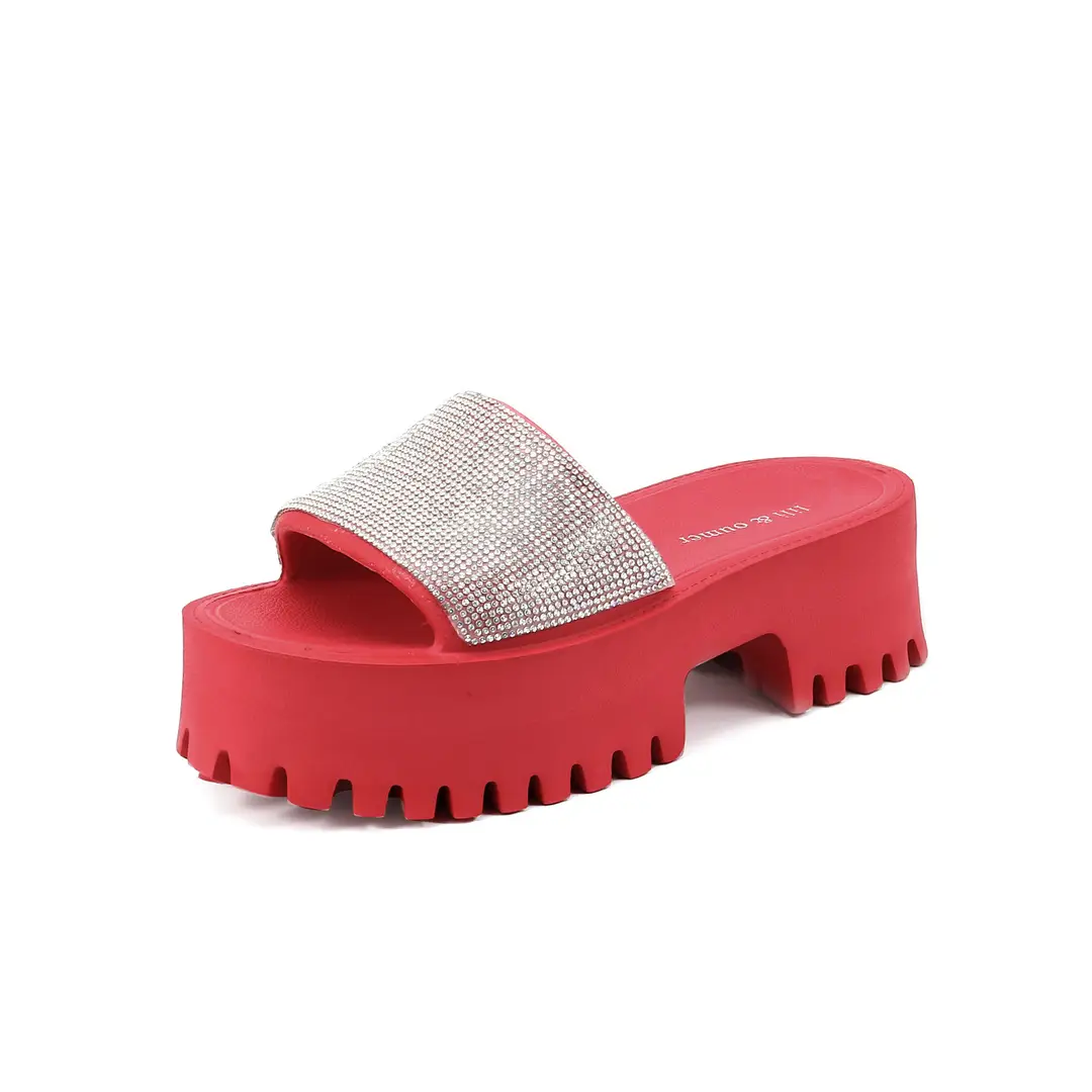 Women's Thick-Soled Slippers, European and American Ins Trend, Eva Waterproof Platform, Black Soft-Soled One-Line Outdoor Sandals, Non-Slip - Image 3