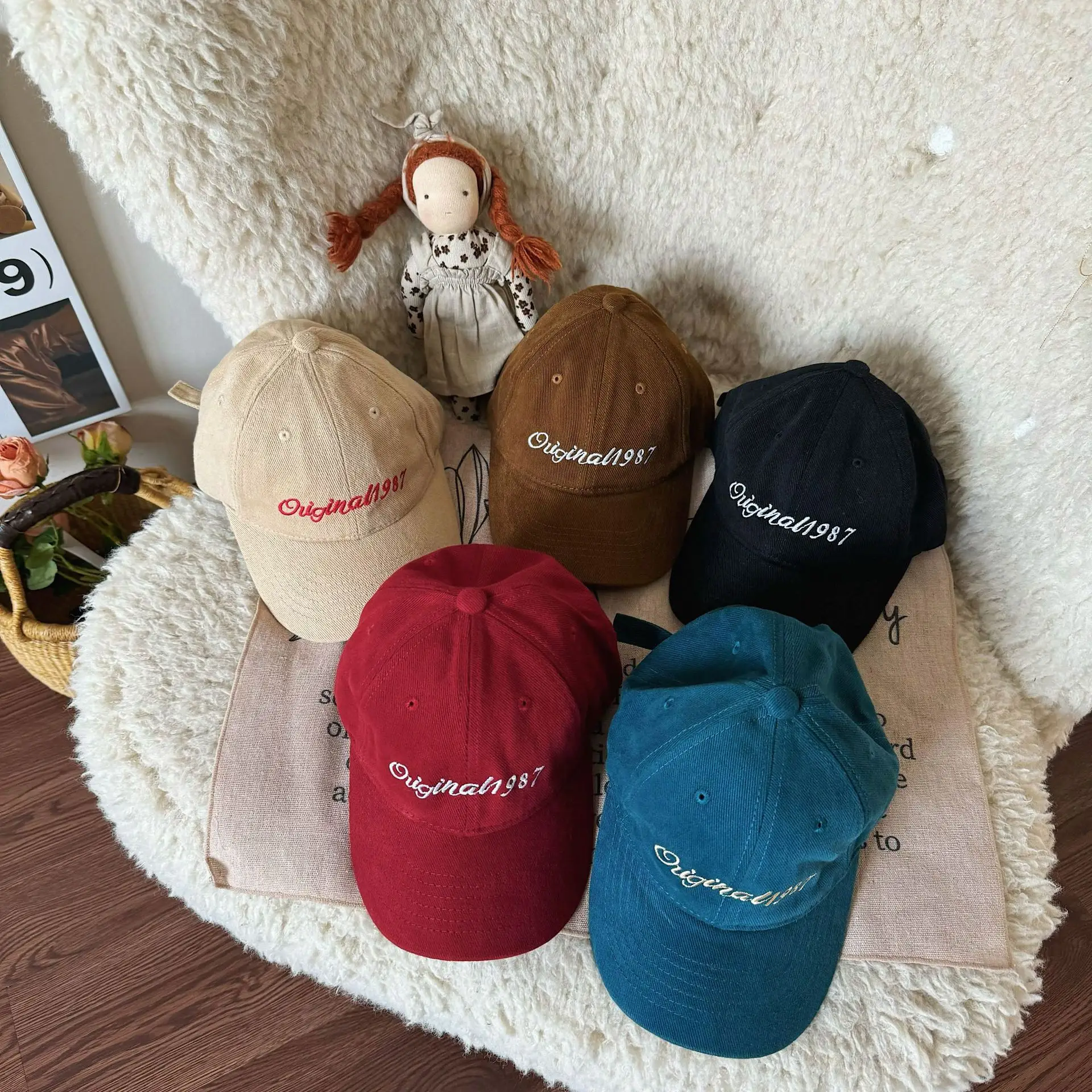 Women's 1987 Embroidered Cap Brown Original987 — feature 1