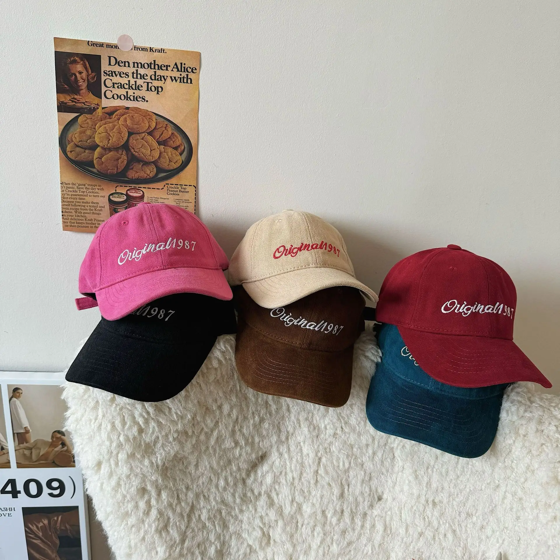 Women's 1987 Embroidered Cap Brown Original987 — feature 10