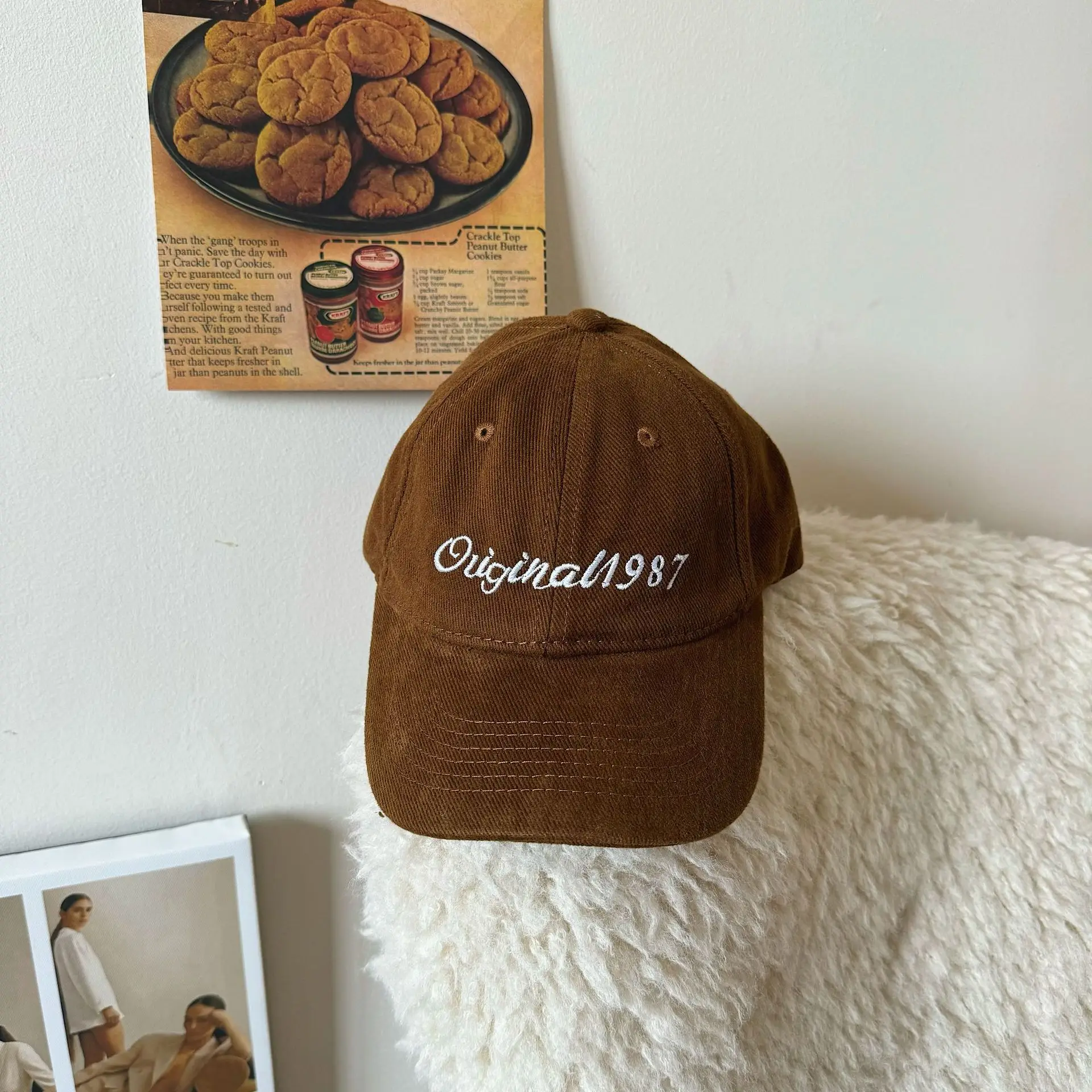Women's 1987 Embroidered Cap Brown Original987 — feature 14