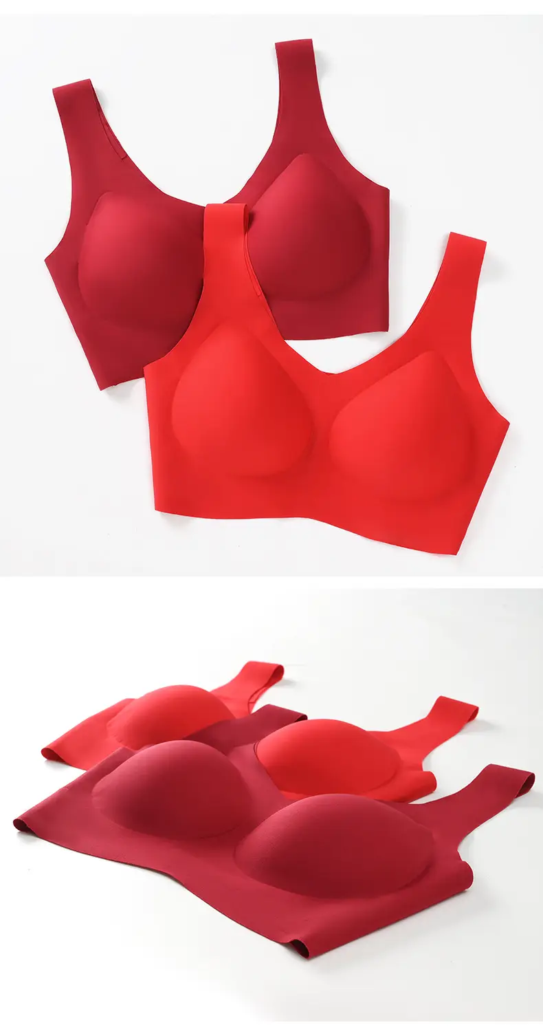 Red Push Up Bra for Women, No Steel Ring, Wedding Vests — feature 11