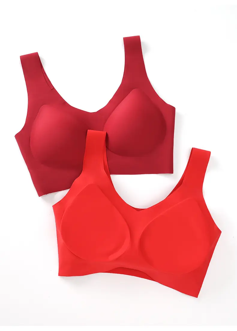 Red Push Up Bra for Women, No Steel Ring, Wedding Vests — feature 12