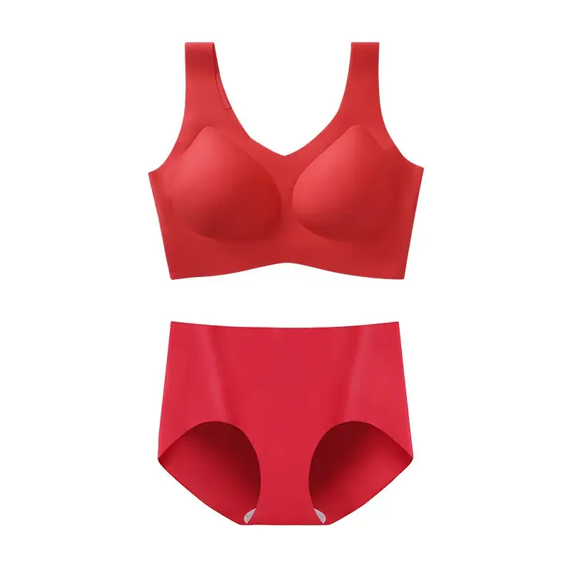 Red Push Up Bra for Women, No Steel Ring, Wedding Vests