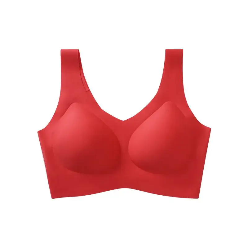 Red Push Up Bra for Women, No Steel Ring, Wedding Vests