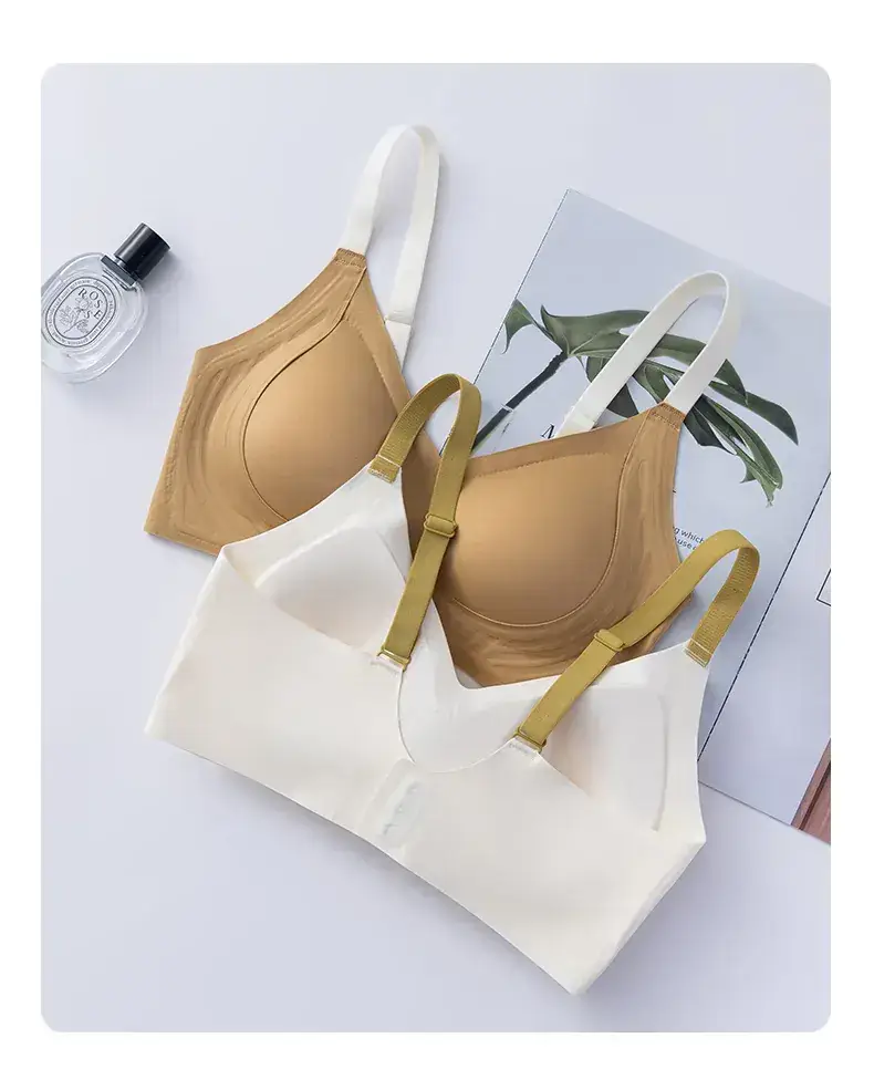 Adjustable Pull-Up Wave Ball Bra White Soft Support — feature 20