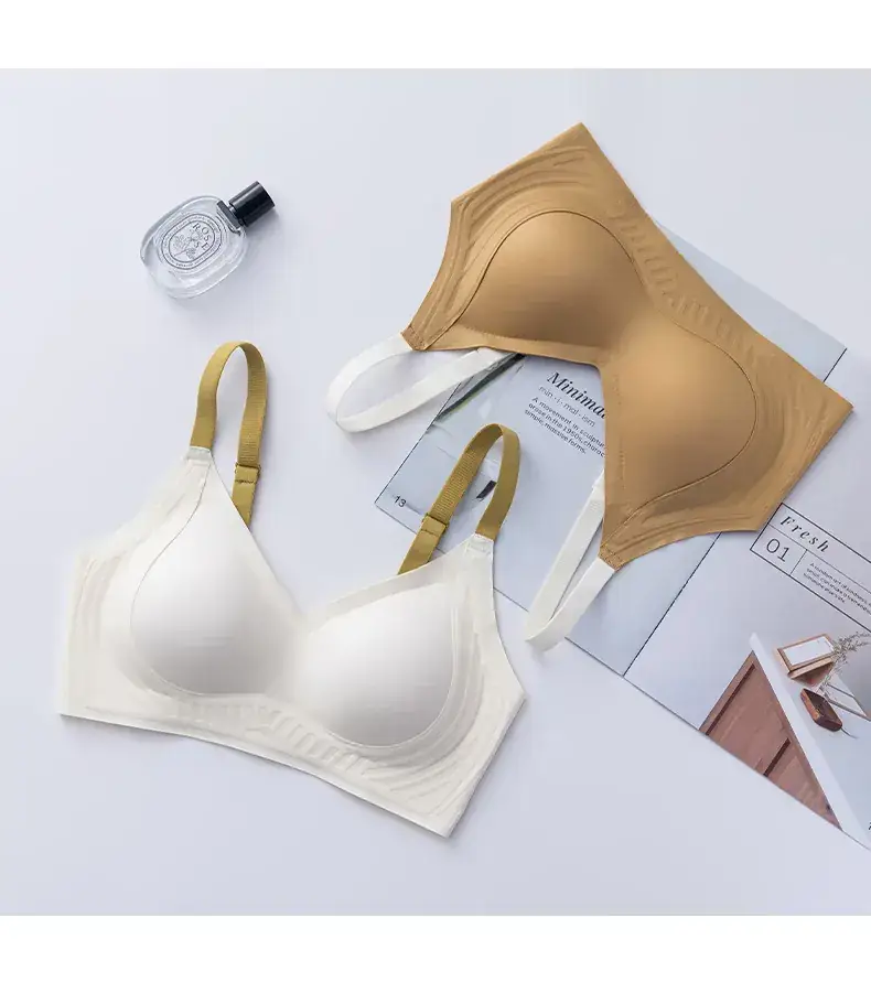 Adjustable Pull-Up Wave Ball Bra White Soft Support — feature 21