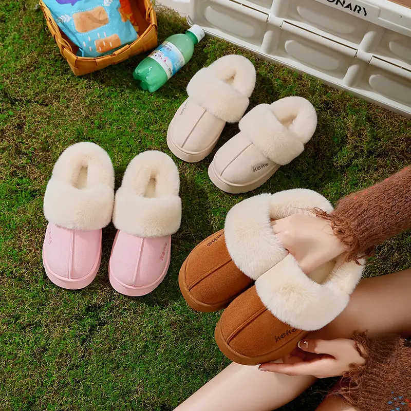 Cross-Border Wholesale Cute Children's Slippers with Thickened Heel, Warm Indoor Baby Cotton Slippers, Non-Slip Autumn and Winter Slippers for Girls