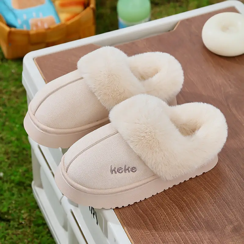 Cross-Border Wholesale Cute Children's Slippers with Thickened Heel, Warm Indoor Baby Cotton Slippers, Non-Slip Autumn and Winter Slippers for Girls