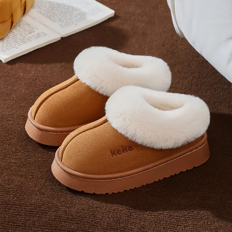 Cross-Border Wholesale Cute Children's Slippers with Thickened Heel, Warm Indoor Baby Cotton Slippers, Non-Slip Autumn and Winter Slippers for Girls