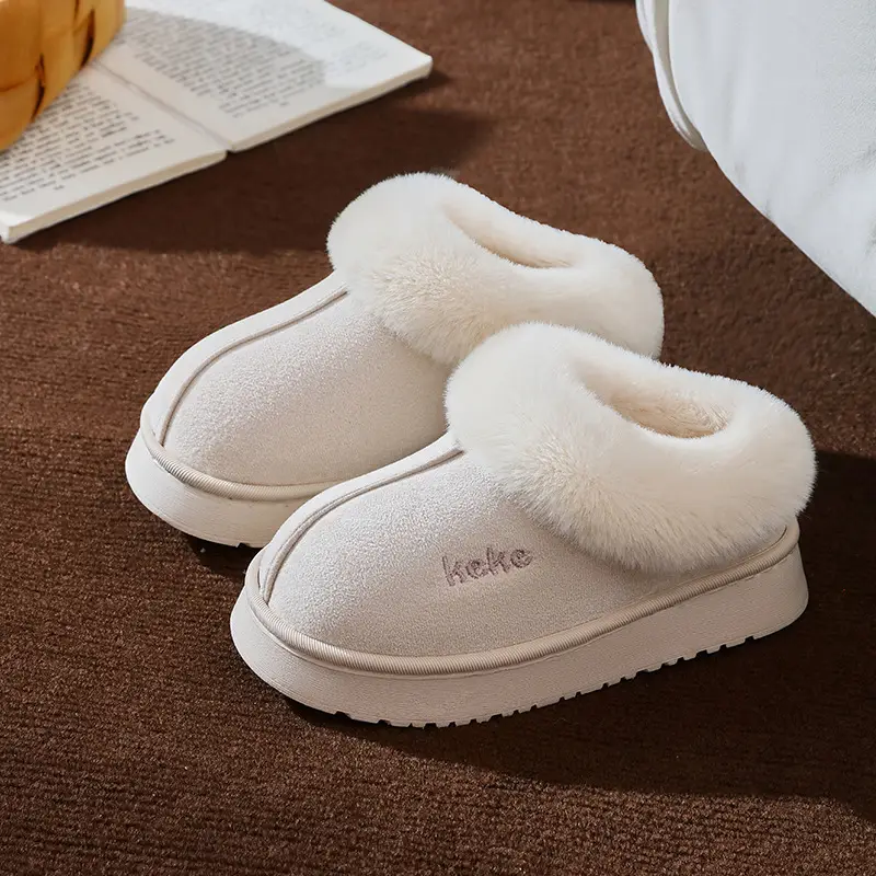 Cross-Border Wholesale Cute Children's Slippers with Thickened Heel, Warm Indoor Baby Cotton Slippers, Non-Slip Autumn and Winter Slippers for Girls