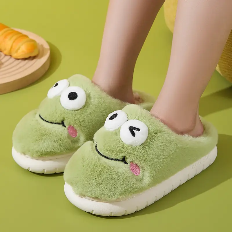 Cross-Border Wholesale Cute Children's Slippers with Thickened Heel, Warm Indoor Baby Cotton Slippers, Non-Slip Autumn and Winter Slippers for Girls
