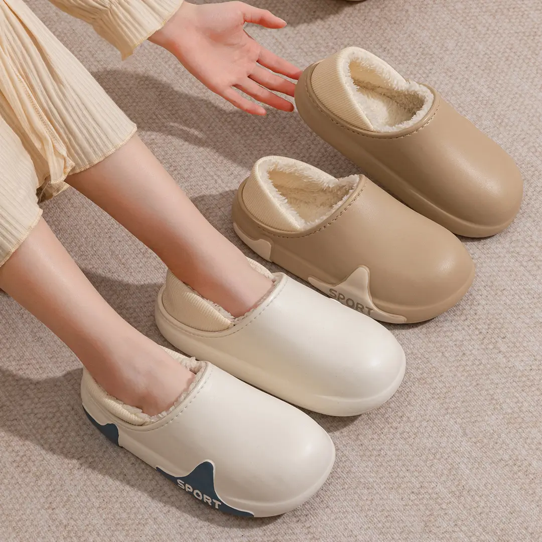 Eva Waterproof Slippers for Men, Winter Indoor Home 2026 New Model, Non-Slip Home Slippers with a Soft Stepping Feel, Cotton Shoes for Women - Image 8
