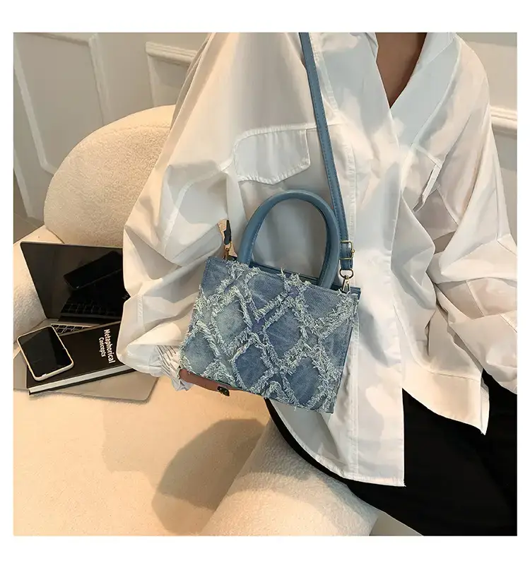 Women's Blue Denim Crossbody Bag 2023 — feature 15