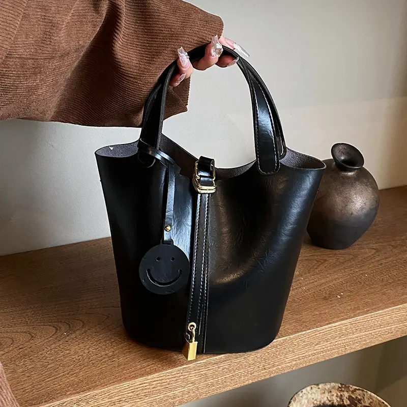 Black Leather Shoulder Crossbody Bag for Women 2026 - Image 5