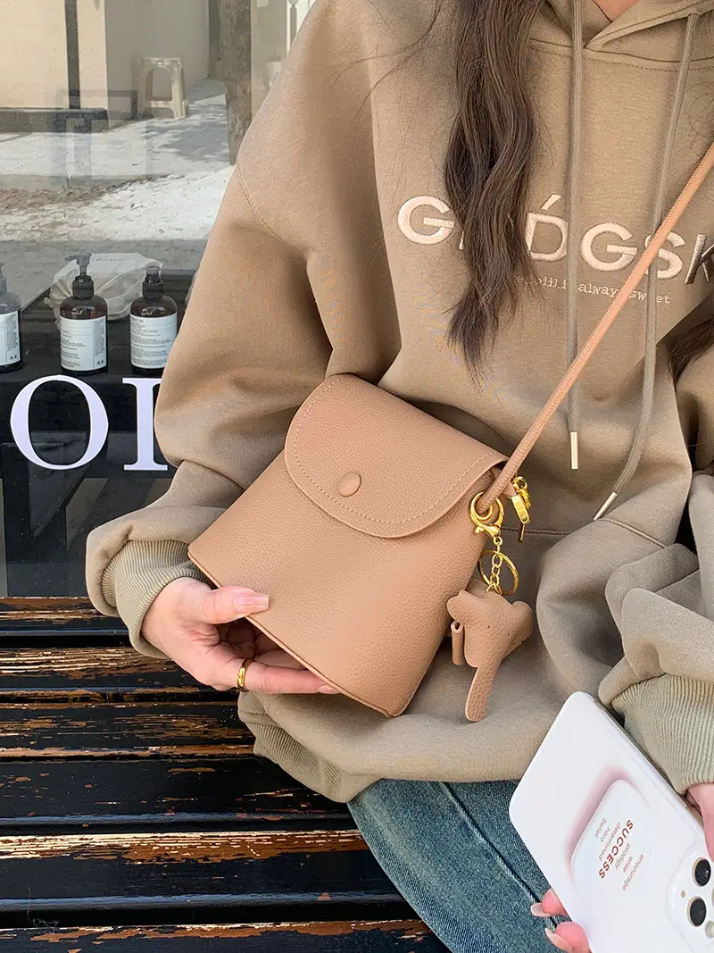 Women Retro Phone Bag Tan Shoulder Crossbody 2026 - Image 5