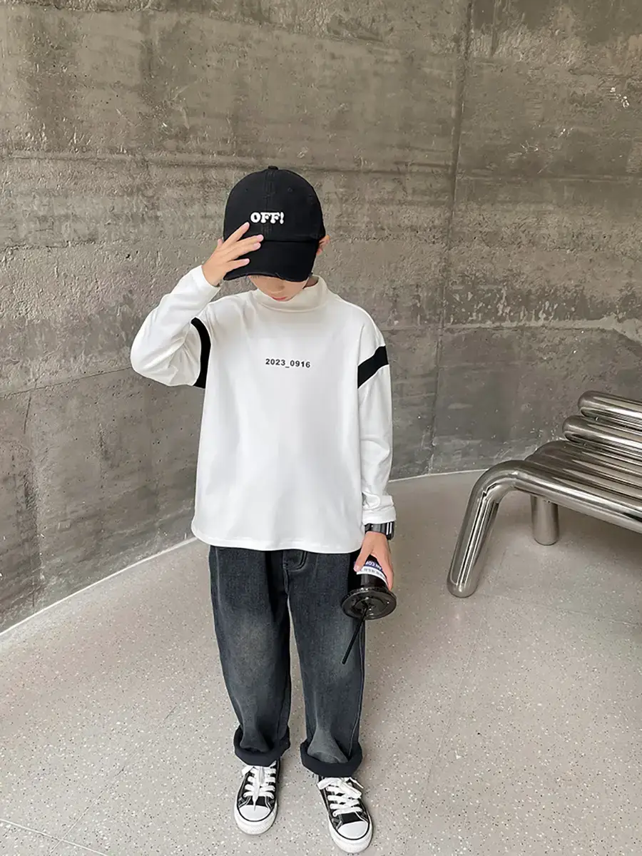 Boys Thermal Striped Long Sleeve T-Shirt 2025 - Image 6
