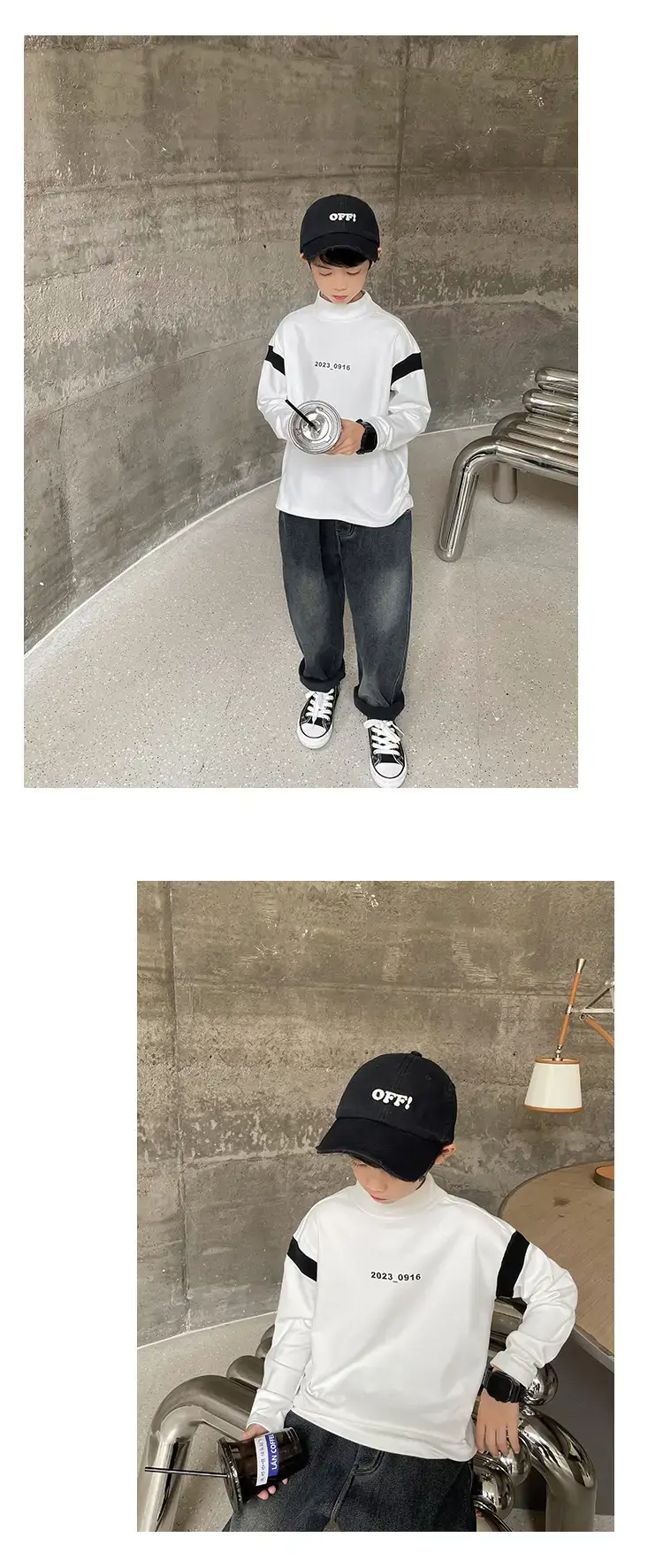 Boys Thermal Striped Long Sleeve T-Shirt 2025 — feature 11
