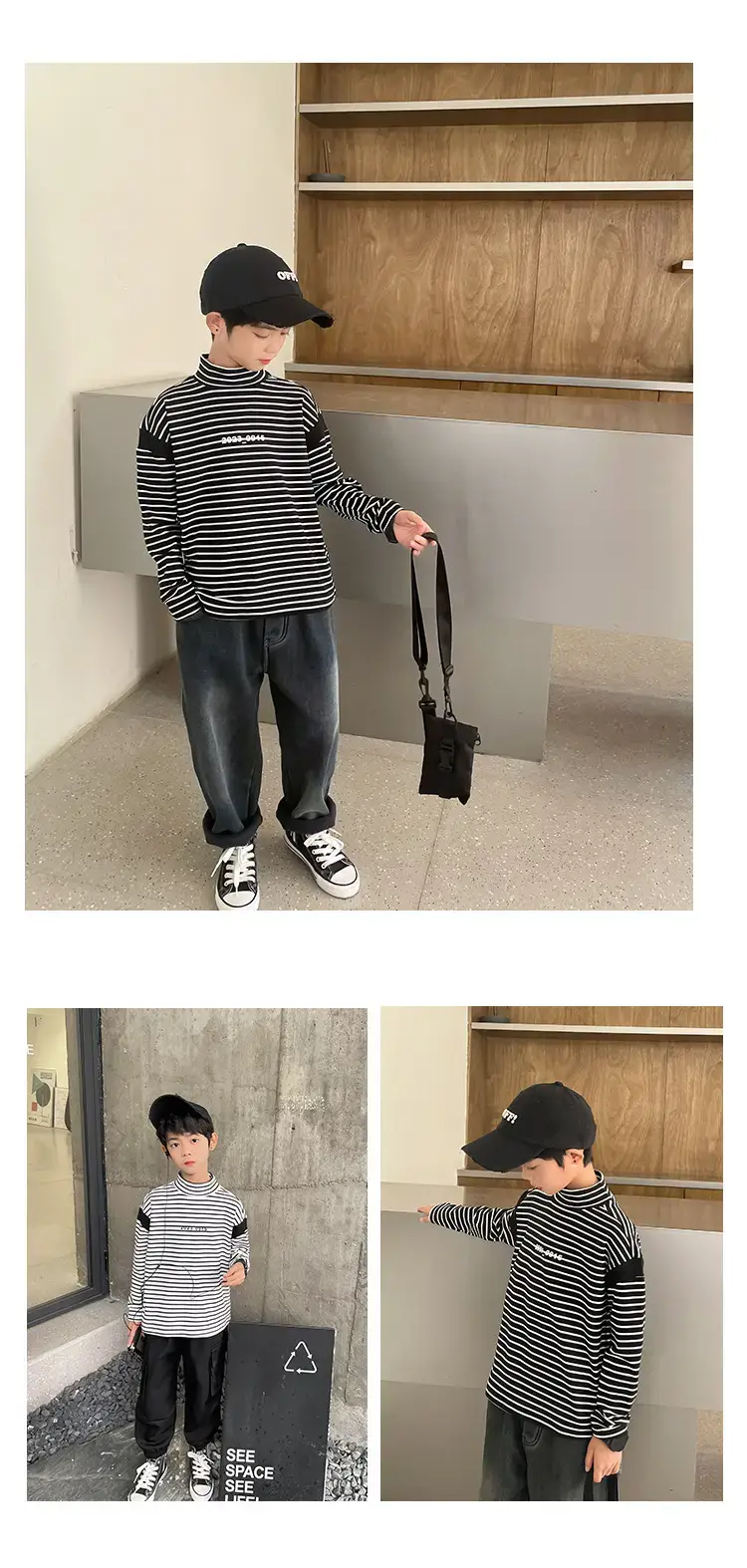 Boys Thermal Striped Long Sleeve T-Shirt 2025 — feature 12