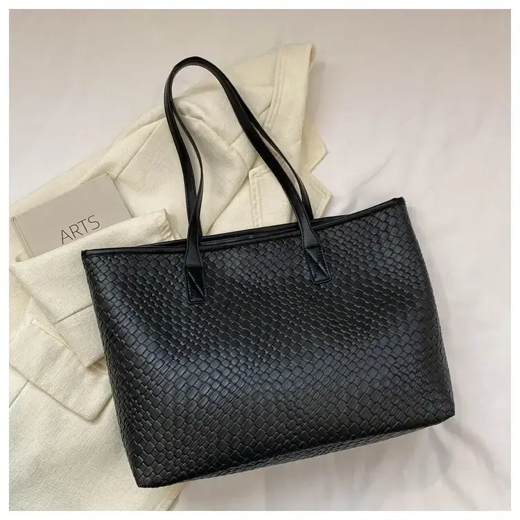 Retro Korean Style Woven Stitching Tote Bag for Women — feature 18