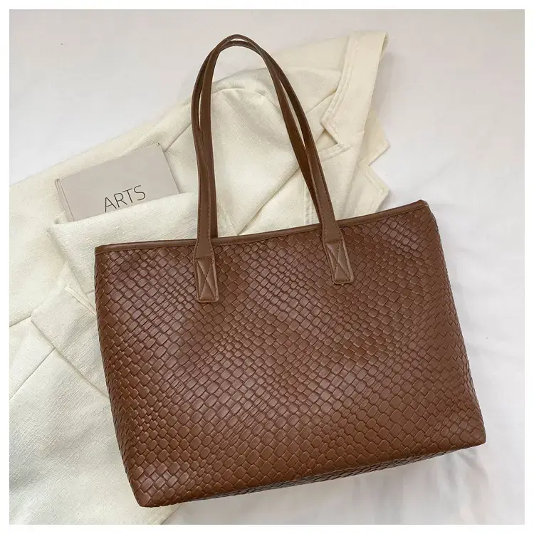 Retro Korean Style Woven Stitching Tote Bag for Women — feature 20