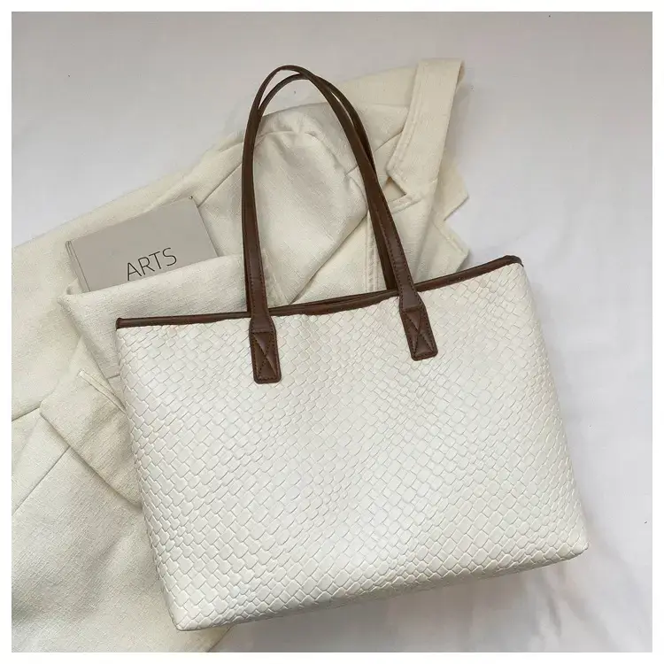 Retro Korean Style Woven Stitching Tote Bag for Women — feature 22