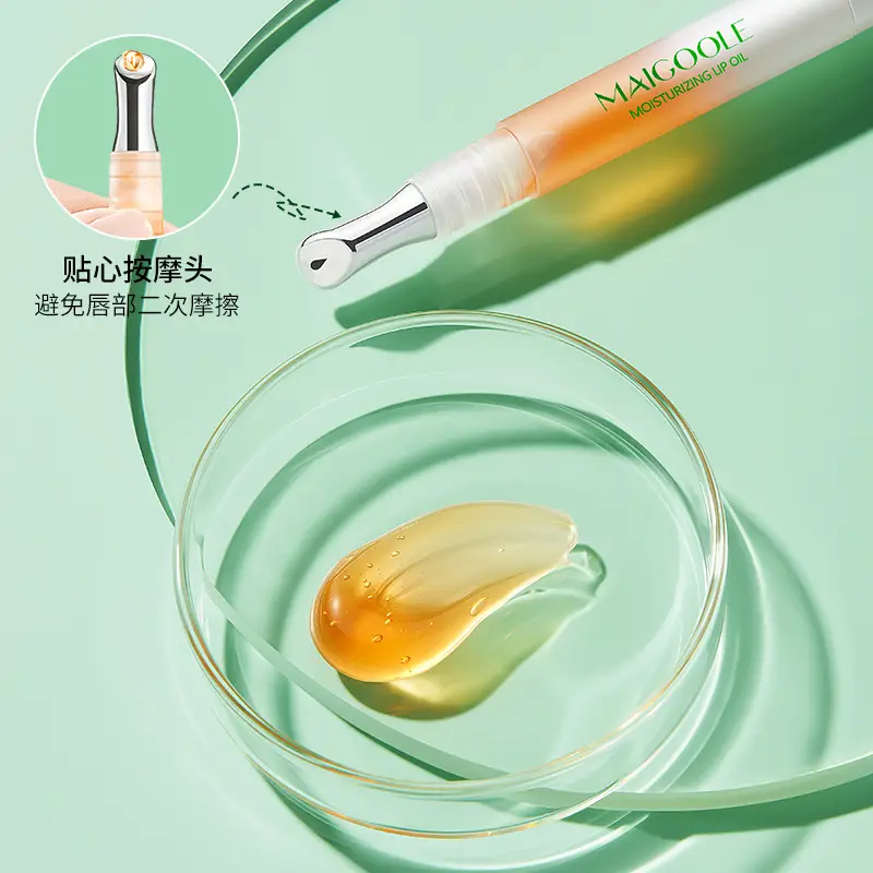 Rose Delaine Lip Oil Balm Hydrating Nourishing Peach - Image 3