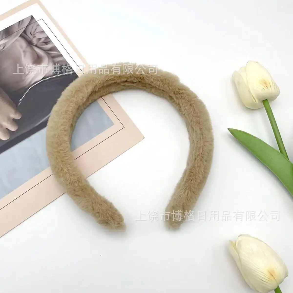 Plush Anti-Rabbit Fur Headband for Girls - Image 3