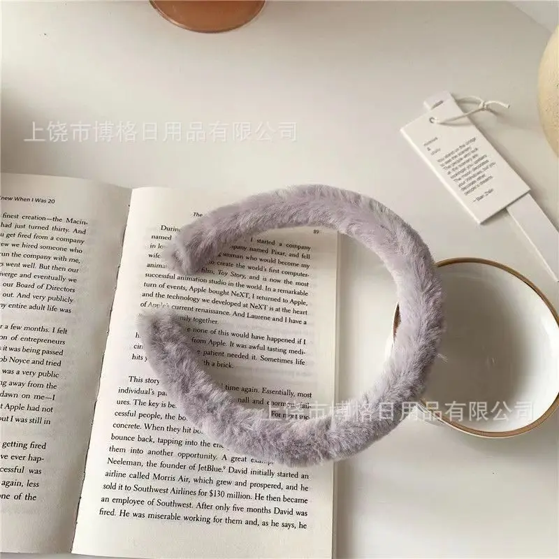 Plush Anti-Rabbit Fur Headband for Girls - Image 4