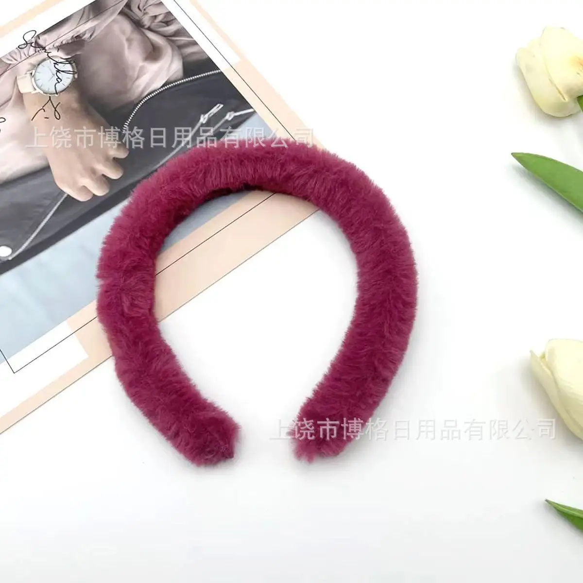 Plush Anti-Rabbit Fur Headband for Girls - Image 5