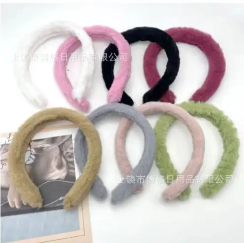 Plush Anti-Rabbit Fur Headband for Girls - Image 6
