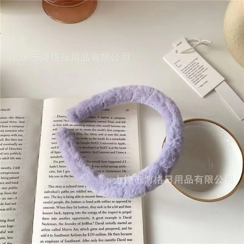 Plush Anti-Rabbit Fur Headband for Girls — feature 3