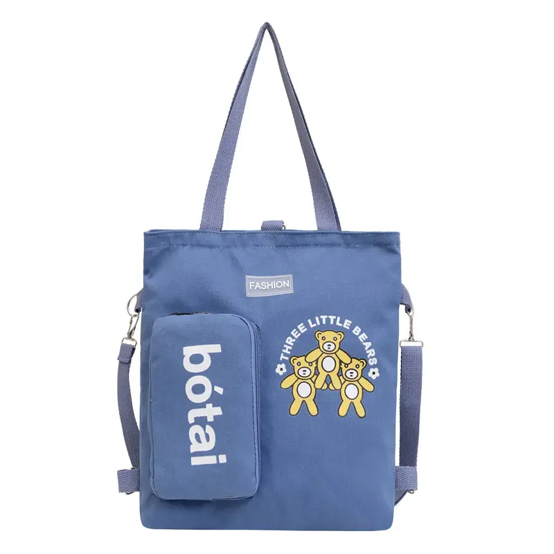 Blue Canvas Shoulder Bag 2023 Women Large Capacity Korean Fashion - Image 10