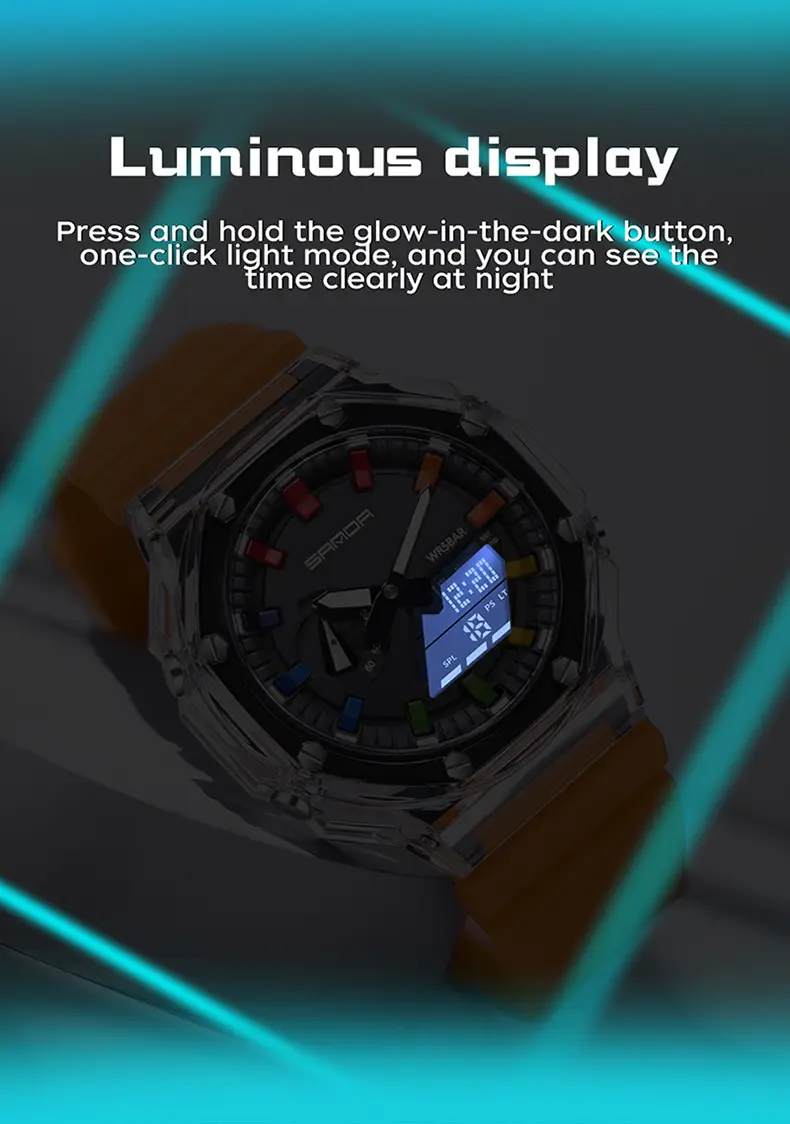 Sanda Cross-Border Electronic Watch Youth Luminous Sports Watch — feature 25
