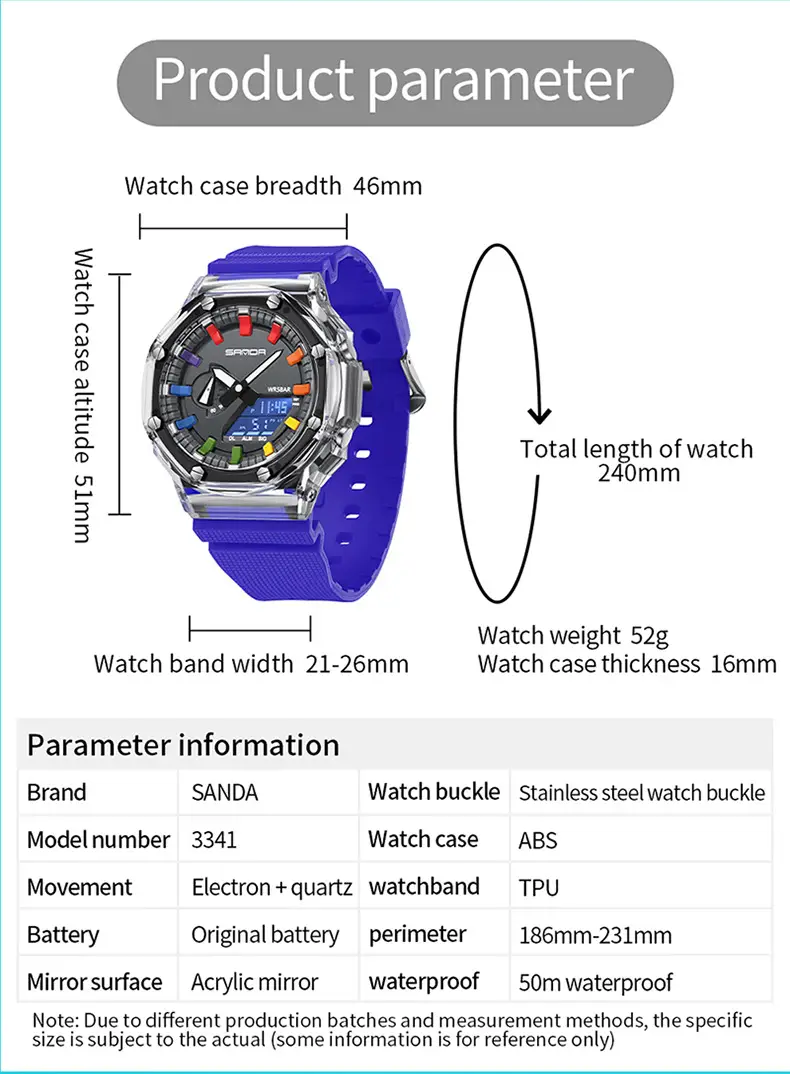 Sanda Cross-Border Electronic Watch Youth Luminous Sports Watch — feature 26