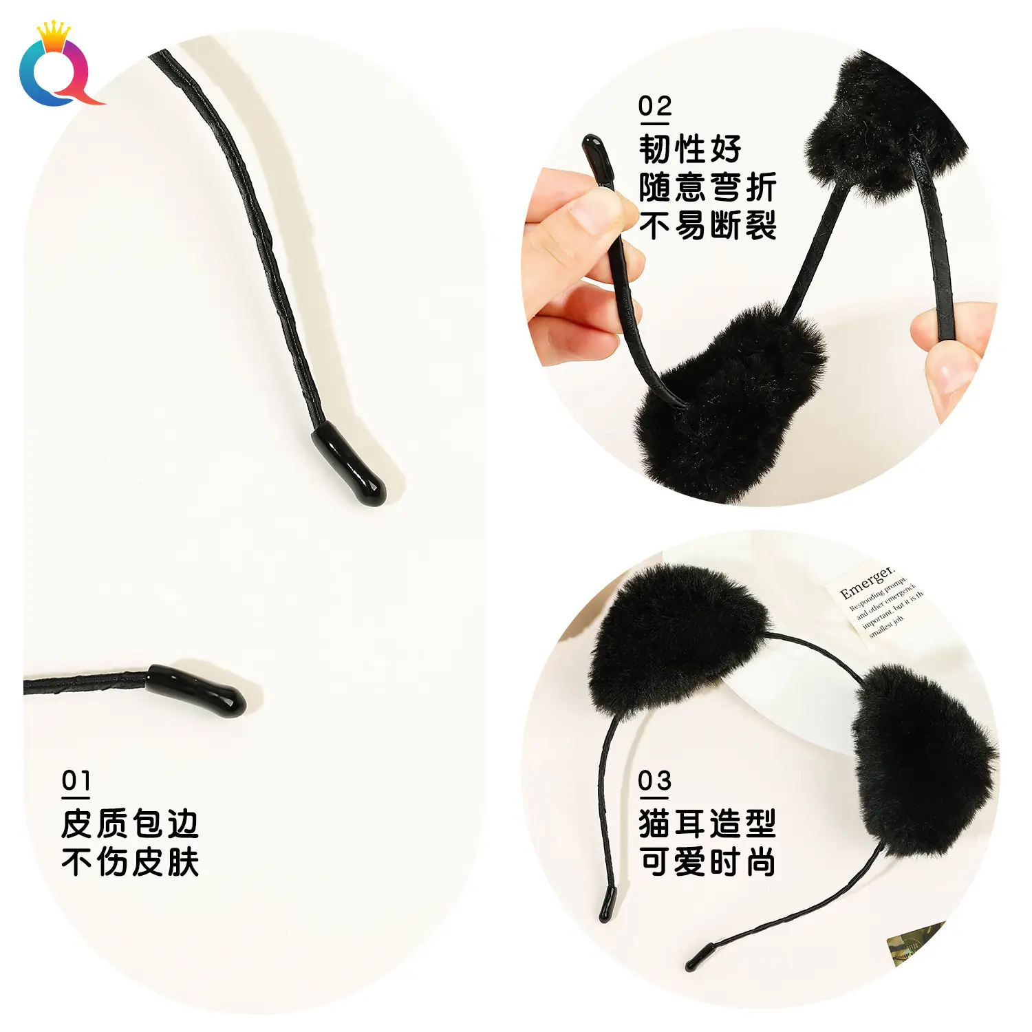 Cute Plush Cat Ears Headband for Women - Image 6