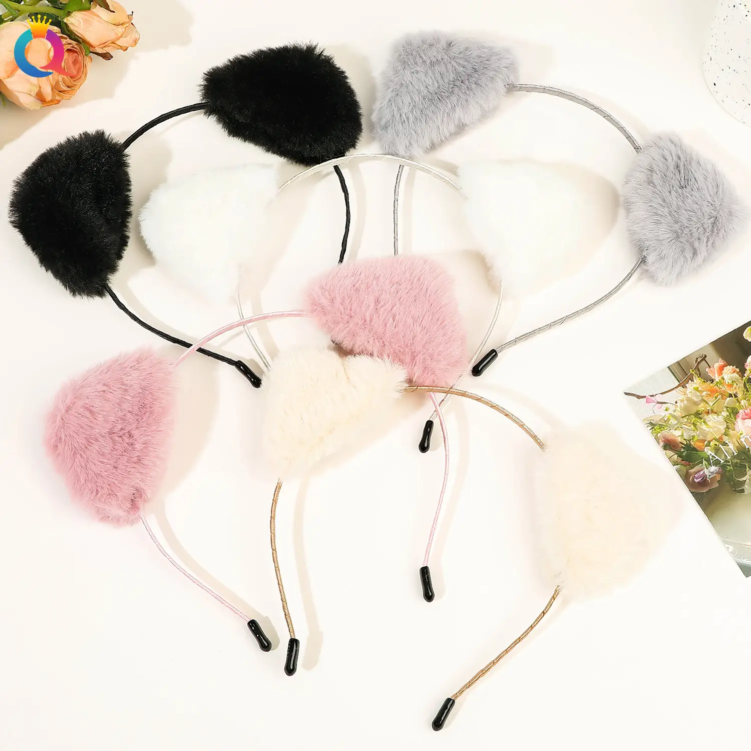 Cute Plush Cat Ears Headband for Women — feature 16