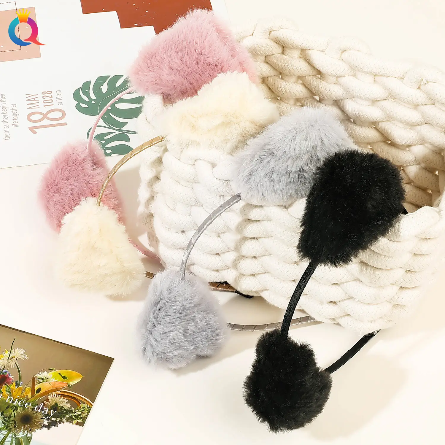 Cute Plush Cat Ears Headband for Women — feature 21