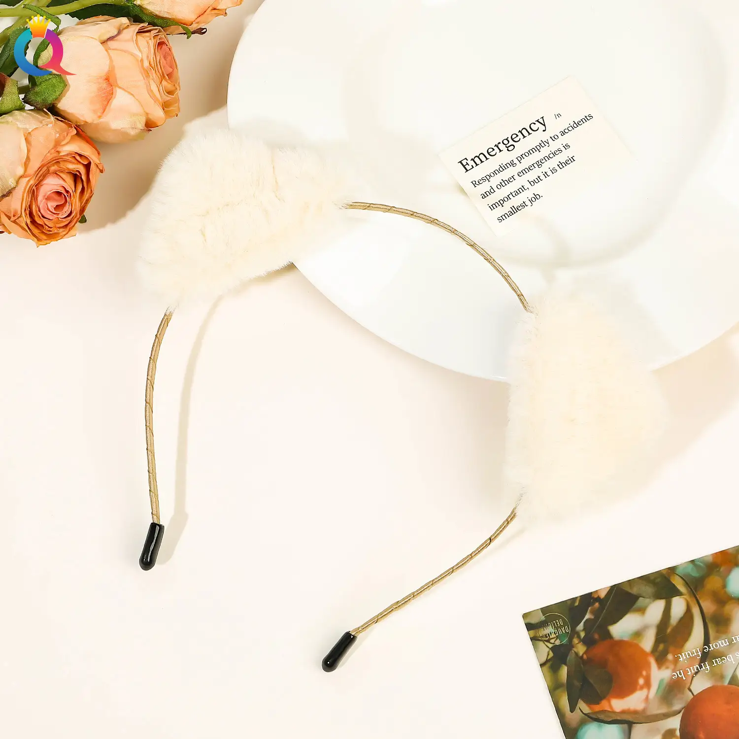Cute Plush Cat Ears Headband for Women - Image 2