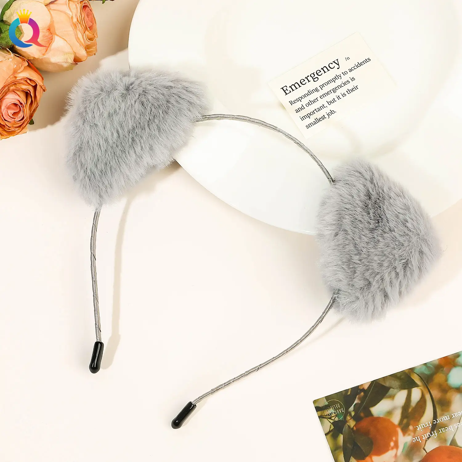 Cute Plush Cat Ears Headband for Women - Image 3