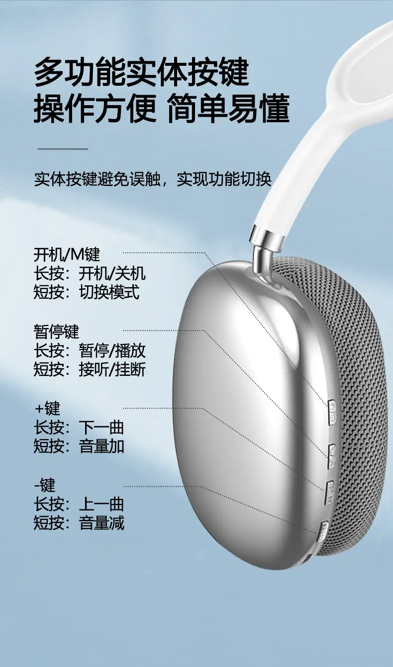 P9Promax Wireless Bluetooth 5.3 Headset 5.3 Huaqiangbei — feature 16