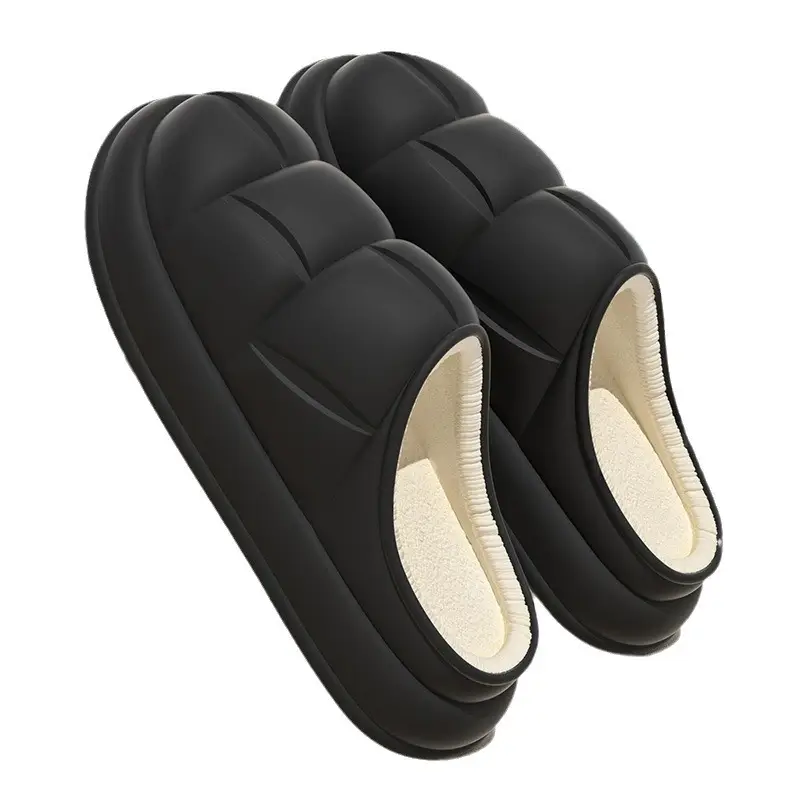Cotton slippers on excrement feeling autumn and winter deodorant women warm indoor home couples thick-soled cotton shoes men's wholesale waterproof - Image 11