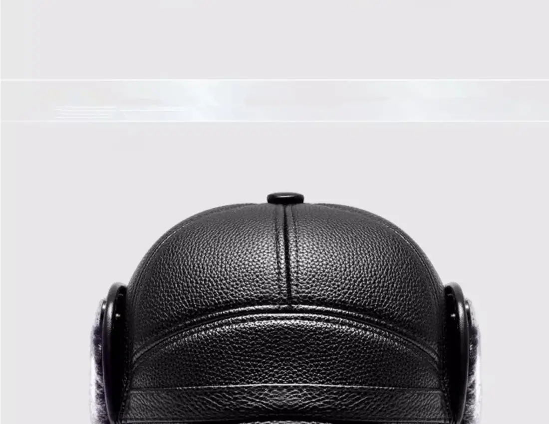 Men's Winter Fleece Lined Peaked Cap with Windproof Ear Protection — feature 28