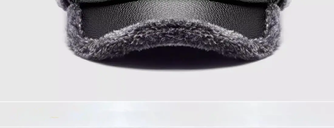 Men's Winter Fleece Lined Peaked Cap with Windproof Ear Protection — feature 29