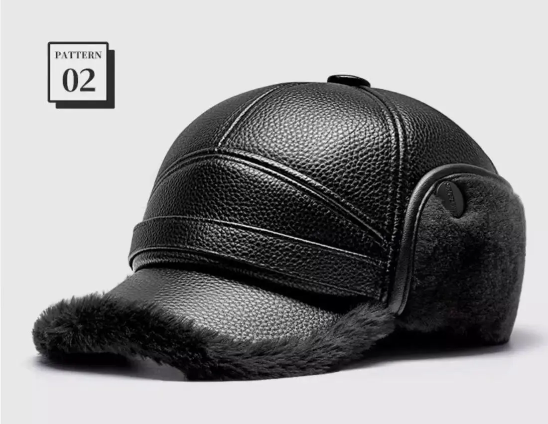 Men's Winter Fleece Lined Peaked Cap with Windproof Ear Protection — feature 30