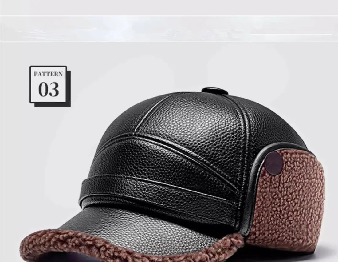 Men's Winter Fleece Lined Peaked Cap with Windproof Ear Protection — feature 31