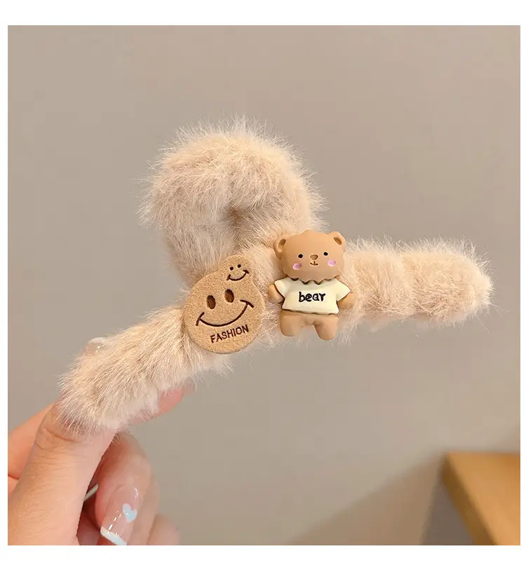 Plush Bear Shark Hairpin with Cute Bear Design — feature 10