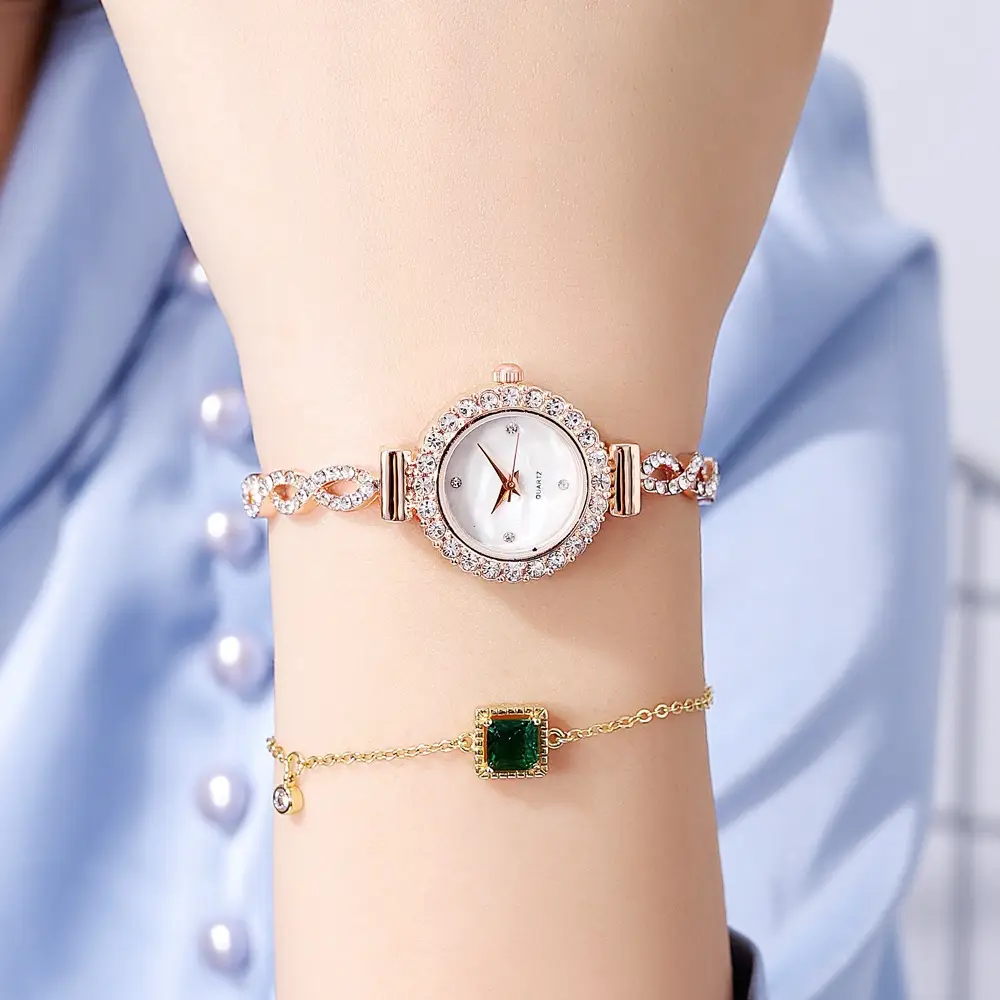 Women's Crystal Bracelet Watch Live Broadcast Elegant Silver — feature 14